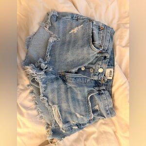 AGOLDE denim shorts.